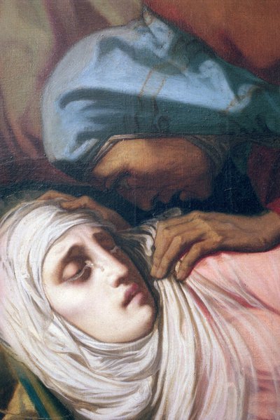 Jungfrau Maria am Fuß des Kreuzes, 1847 (Detail) von Henri Lehmann